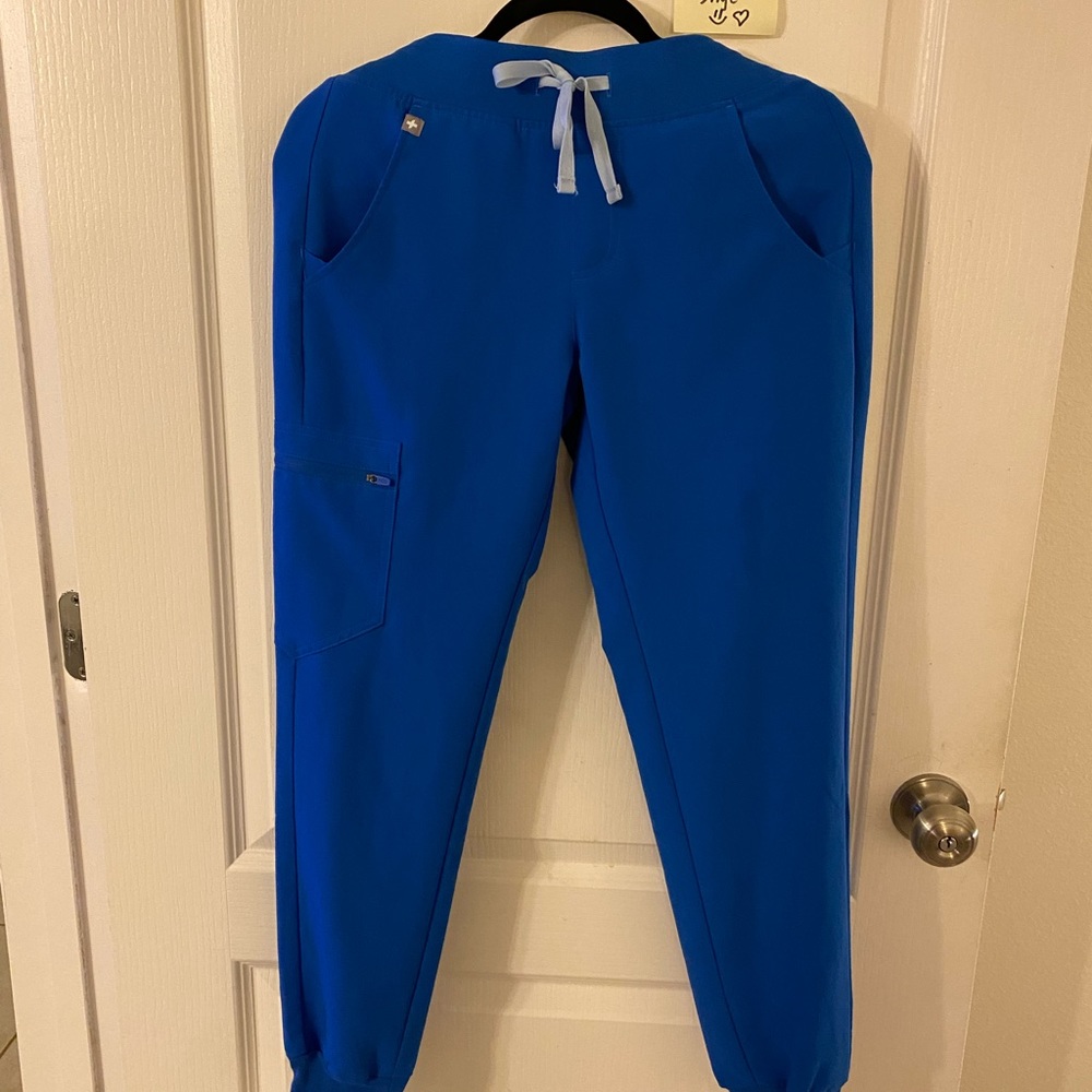 SOLD!!! SET: Figs Royal Blue Rafaela Top & Zamora Joggers